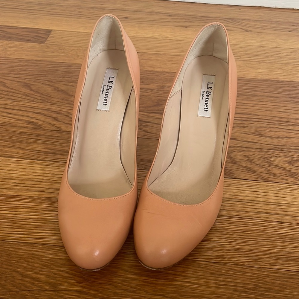 L K Bennett Shilo blush heels, size 40